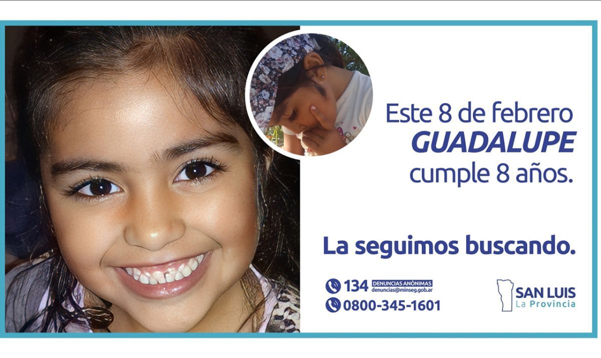 Guadalupe Belén Lucero cumple 8 años