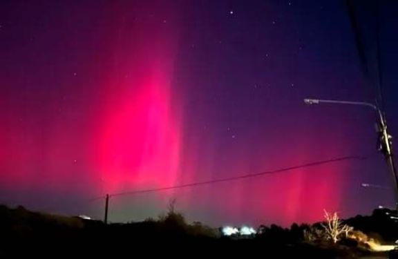 Por la intensa tormenta solar, se generaron auroras australes en Ushuaia