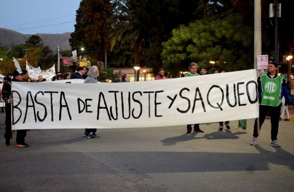 Movilizaciones en San Luis, Villa Mercedes y Merlo contra la Ley Bases