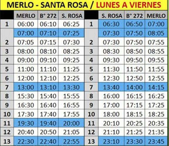 Nuevos horarios de Panaholma