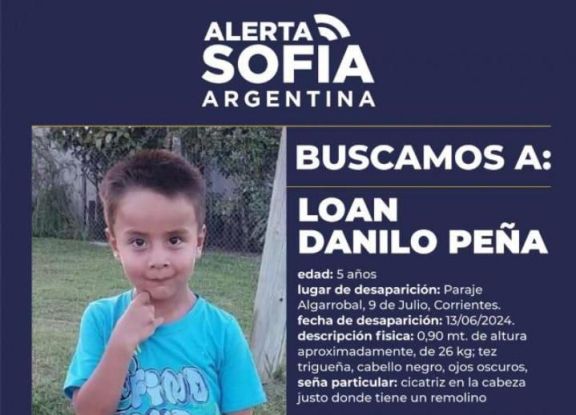 Alerta Sofía por un nene de 5 años desaparecido en Corrientes: fue a juntar naranjas al monte y no volvió
