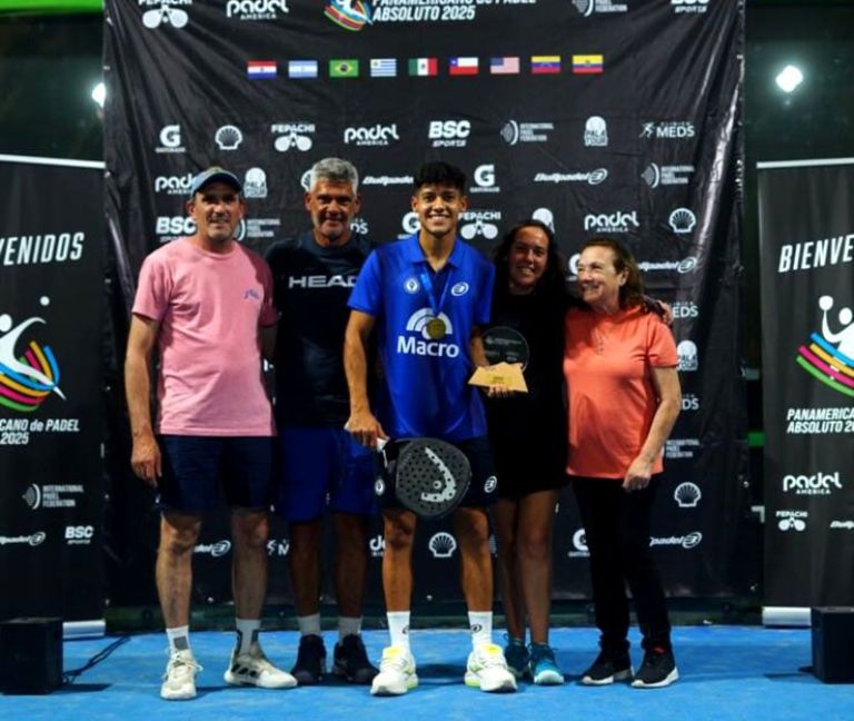 Un merlino se consagró campeón Panamericano de Pádel en Chile