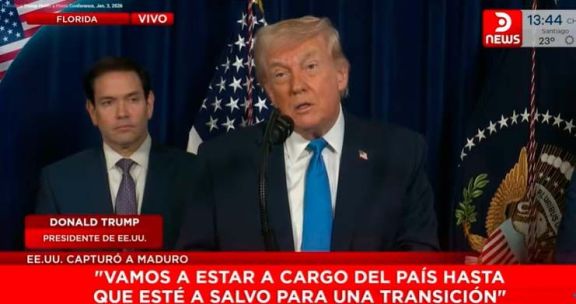 Donald Trump: "EEUU gobernará Venezuela hasta que logremos una transición segura y racional"