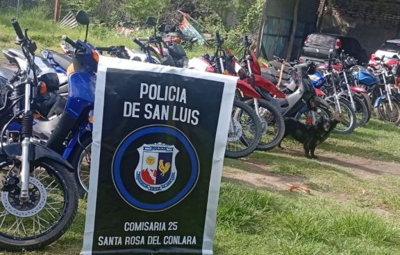 Picadas ilegales en Santa Rosa del Conlara: secuestraron 19 motos