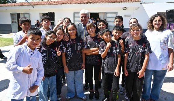 La Gira Educativa de Poggi pasó por Santa Rosa del Conlara con obras e inauguraciones