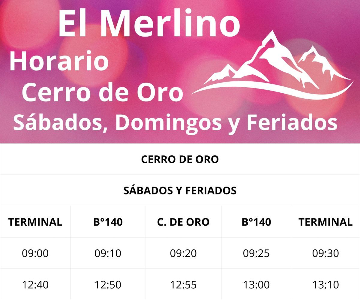 Cómo funcionará el transporte urbano en Villa de Merlo durante Semana Santa