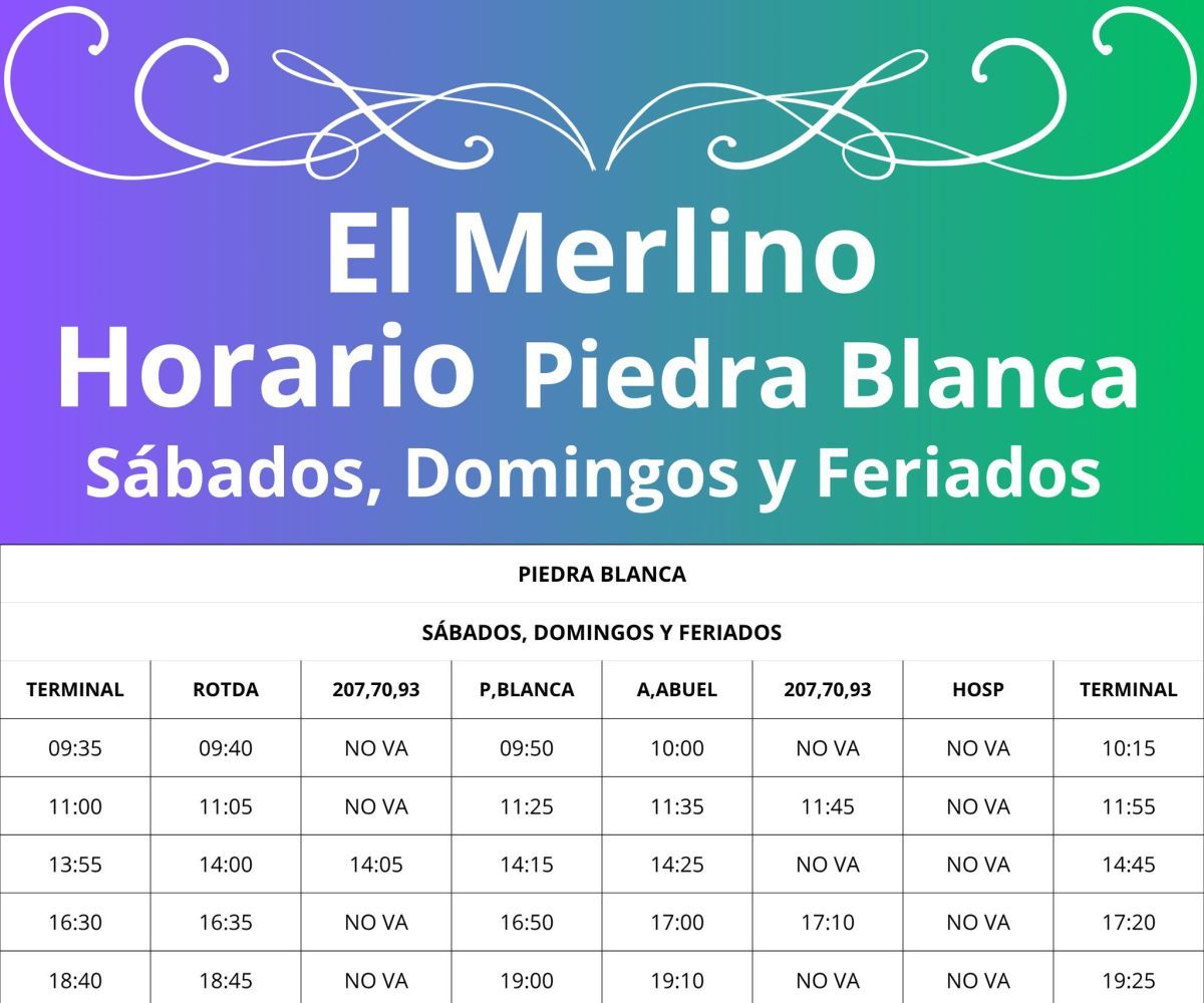 Cómo funcionará el transporte urbano en Villa de Merlo durante Semana Santa