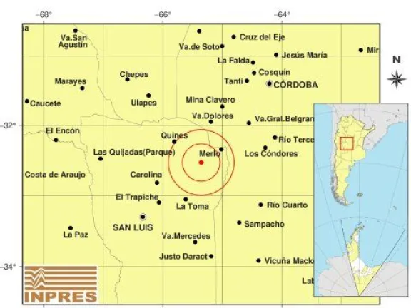Leve sismo se sintió en el Valle del Conlara