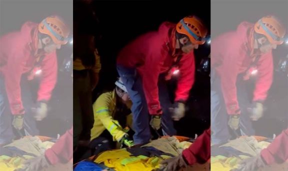 Bomberos rescataron a dos mujeres con hipotermia en la zona del Salto del Tabaquillo