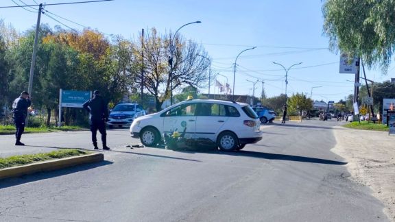 Un motociclista resultó herido tras un choque en Ruta 1, en el ingreso a Villa de Merlo