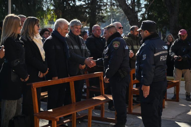 El gobernador Claudio Poggi acompañó la celebración de Santa Rita de Casia en La Lomita