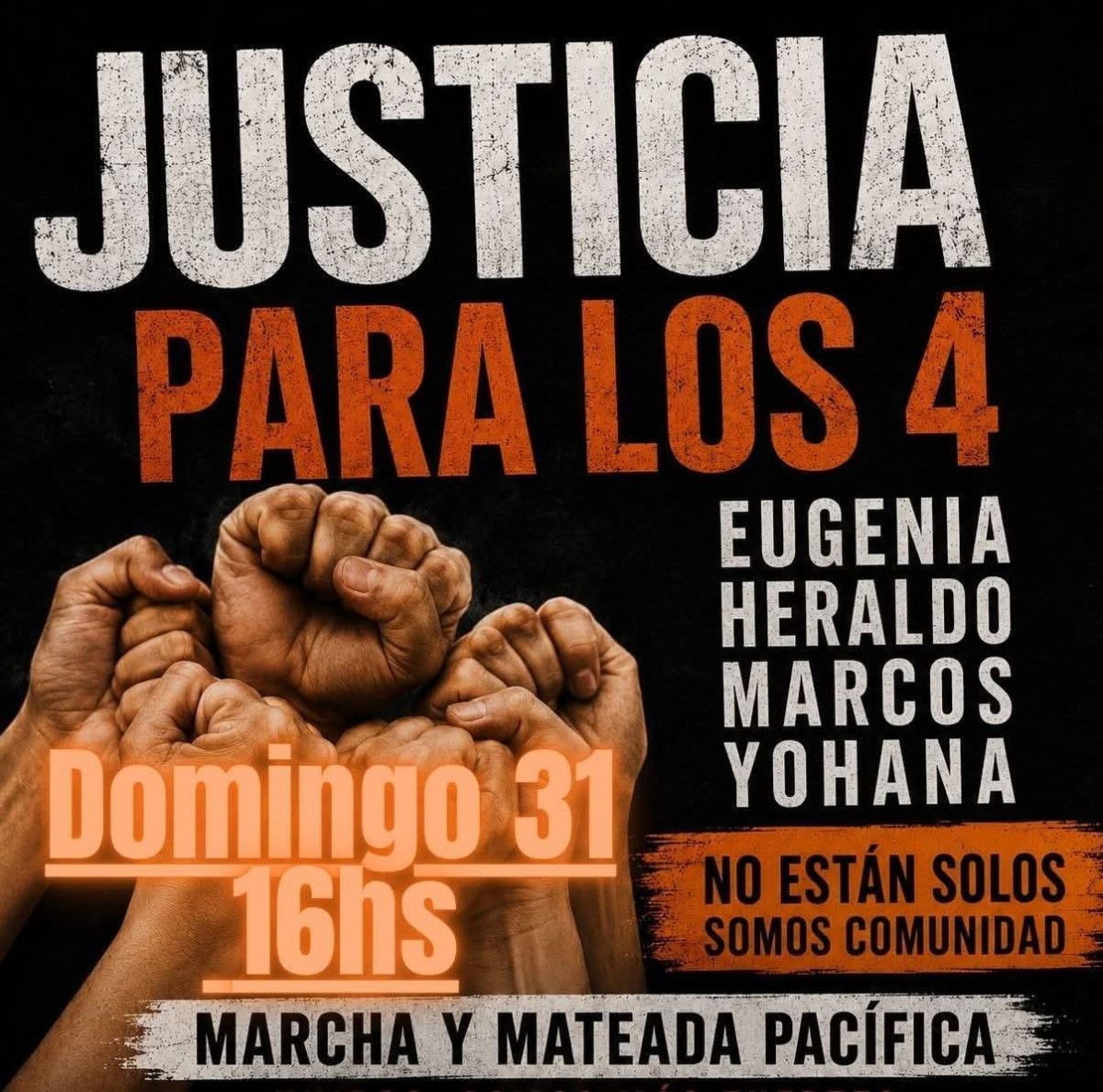 Convocan a una nueva marcha en apoyo a los policías detenidos en la causa Magalí Morales