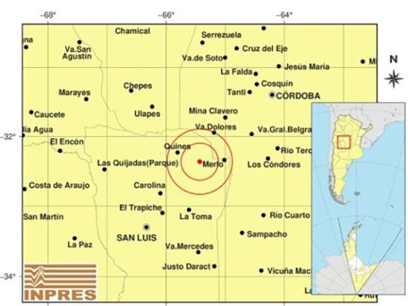 Un sismo leve sacudió el norte de San Luis