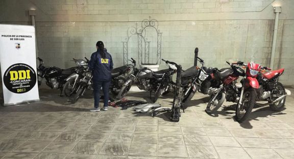 Recuperaron ocho motocicletas robadas del depósito judicial de Santa Rosa del Conlara