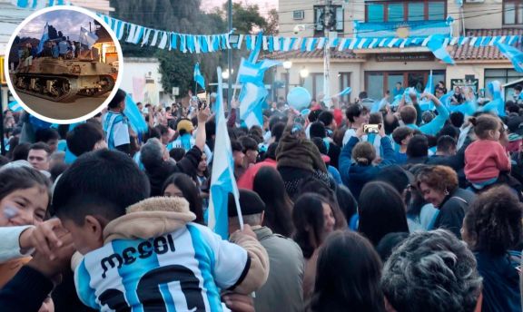 Villa de Merlo explotó de alegría por Argentina y hasta el famoso tanque volvió a salir a las calles