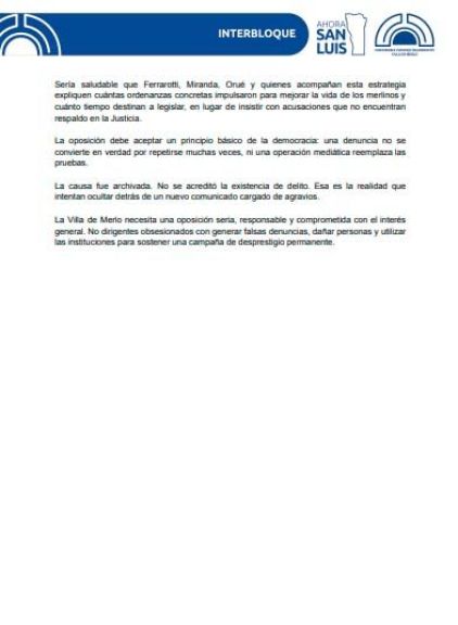 El oficialismo acusó a la oposición de montar una "opereta política" 