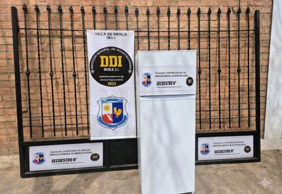 Villa de Merlo: recuperaron una heladera y un portón robados en Carpintería