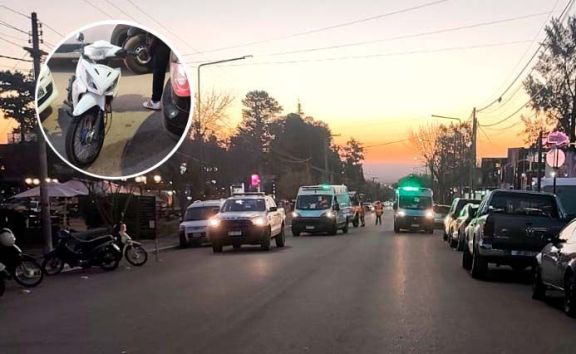 Dos motos chocaron en Avenida del Sol y una se retiró del lugar