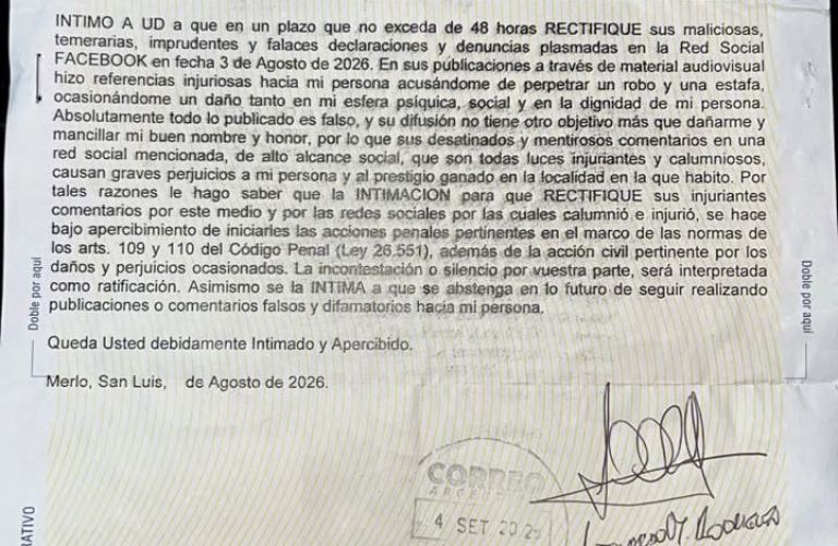 Cuando el poder responde con cartas documento